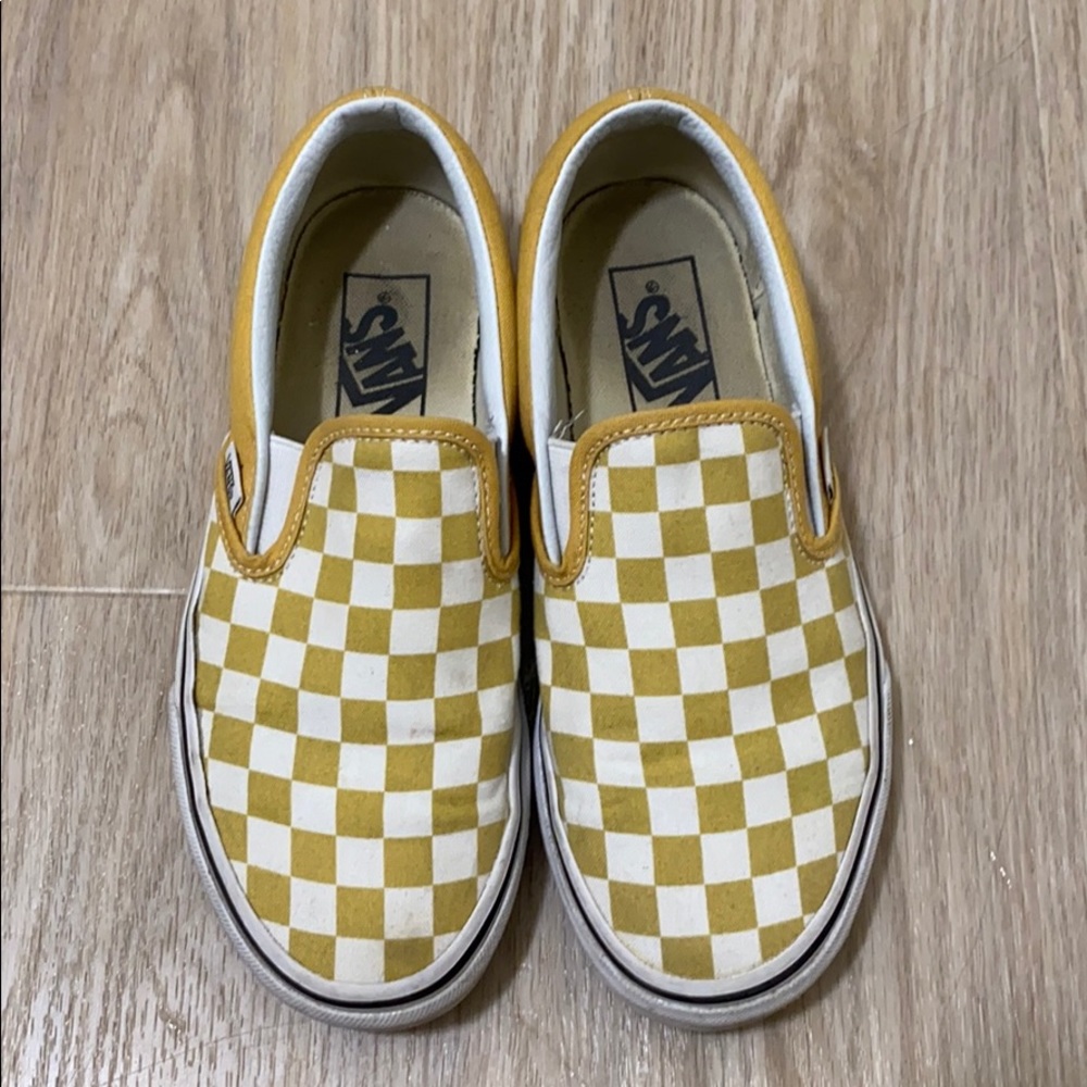 Yellow checkered vans